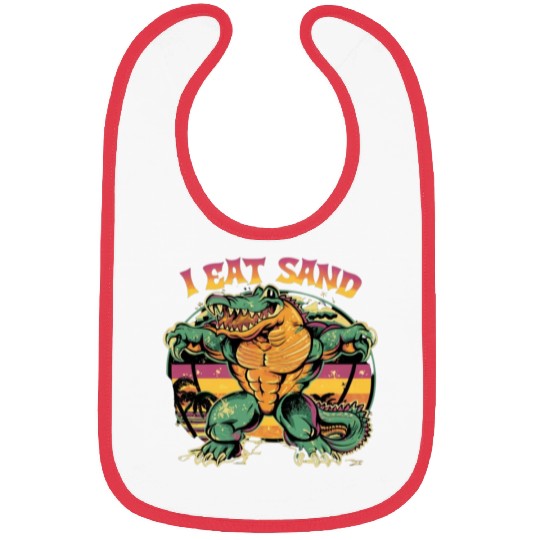 I Eat Sand and Muscular Crocodile Bibs