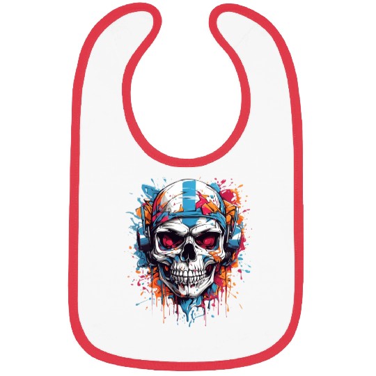 Skull Givin' Raspberry Dk Bibs