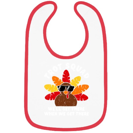 Turkey Trot Squad Race Funny Thanksgiving Running Bibs