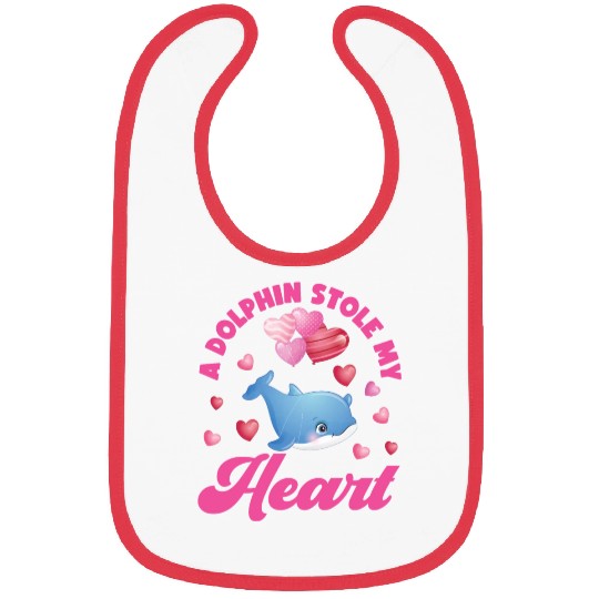 Dolphin Valentines Day A Dolphin Bibs