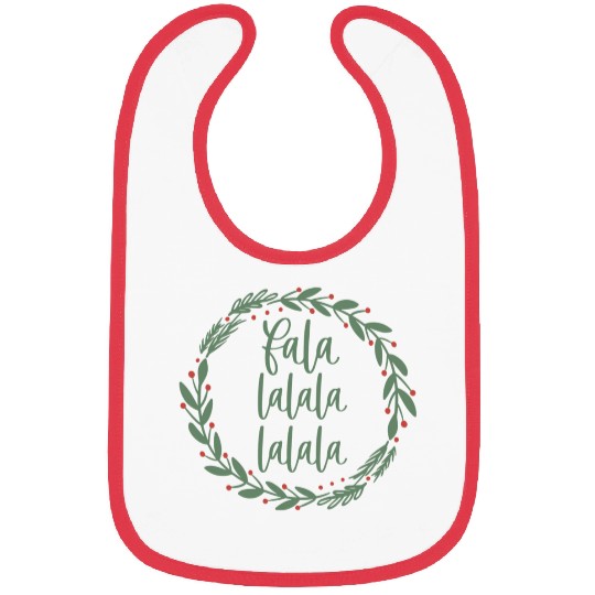 Fa La La Sage Green Christmas Wreath Fun Bibs