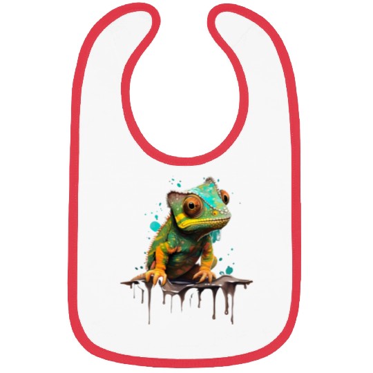 Cute Chameleon for Lizard Pet Lover Bibs