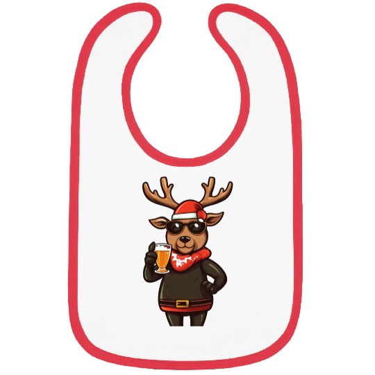Reindeer with beer Bibs
