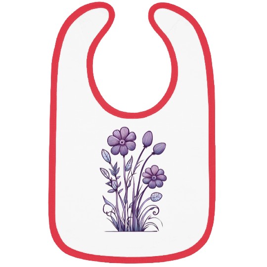 Lavender Majesty: A Tapestry of Orchids and Lilacs Bibs