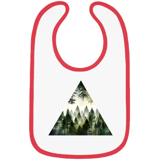 Geometric Forest Triangle Bibs