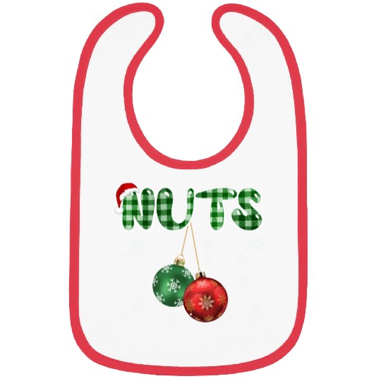 Chest Nuts Christmas Funny Couple Matching Bibs