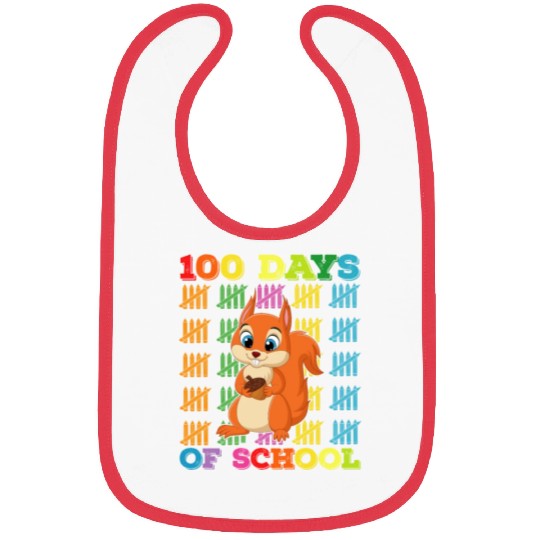 100 Days Of School Squirrel Teacher Bibs