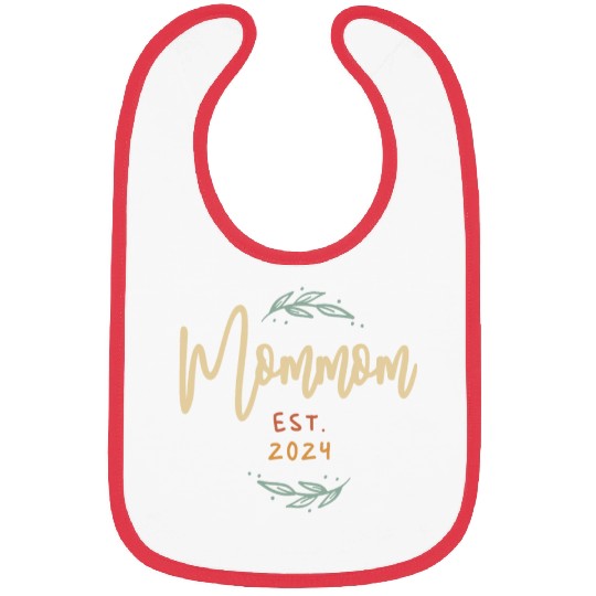 Mommom Established 2024 Funny Grandma Bibs