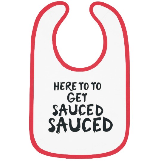 Here To Get Sauced Funny Cranberry Sauce Thanksgiv Bibs