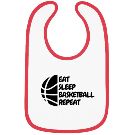 Eat, Sleep, Basketball, Repeat, Elegant Bibs