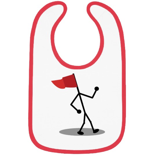 Walking Red Flag Bibs
