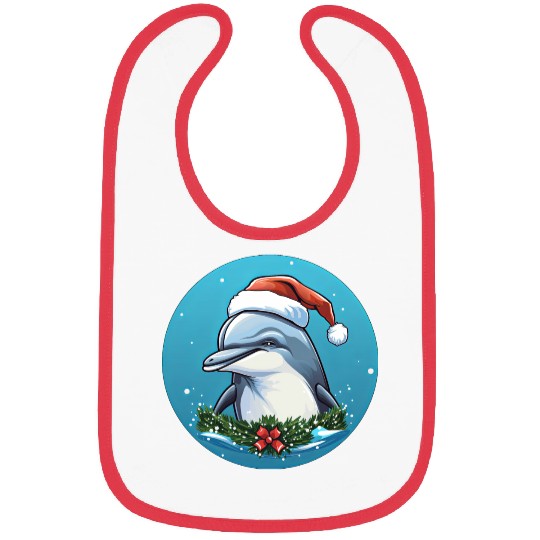 Dolphin Christmas Bibs