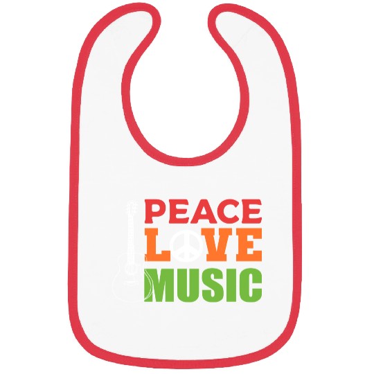 Peace Love Music Composer Gift Bibs