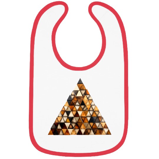 Natural Wood Triangle Pieces Design Bibs