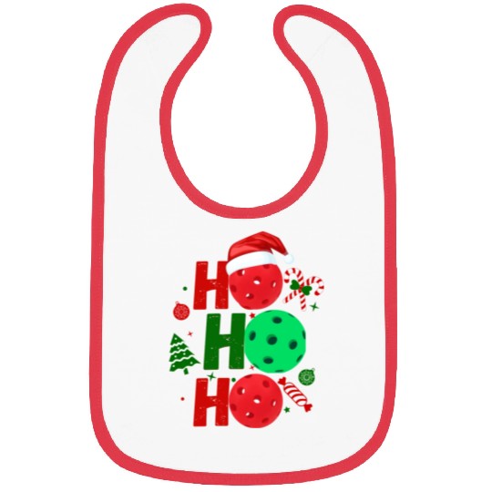 Pickleball Ho Ho Ho Holiday Merry Christmas Bibs