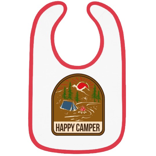Happy Camper Camping Campfire Tent Bibs