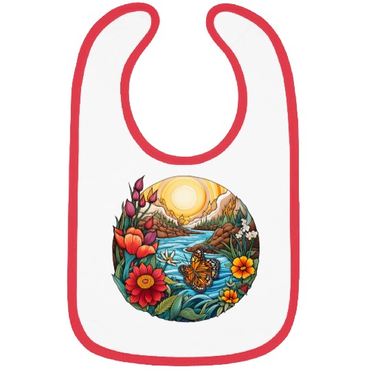 Sunrise Serenity by the Mountain Stream Bibs