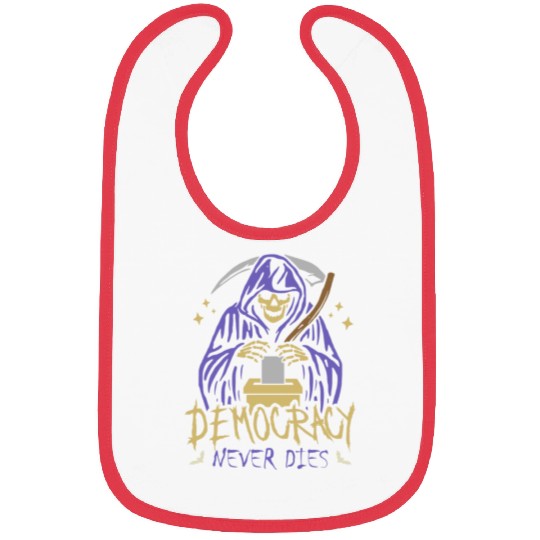 Democracy Never Dies Spooky Halloween Voting Meme Bibs