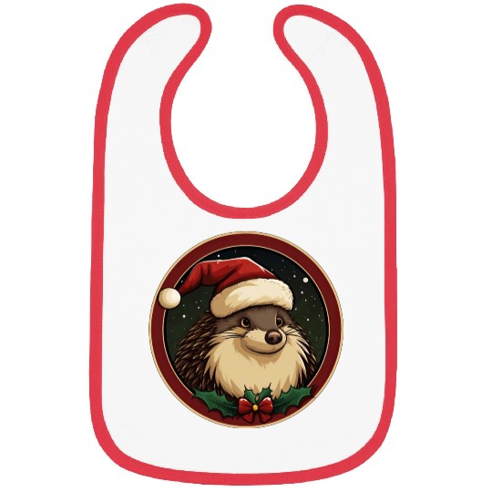 Hedgehog Christmas Bibs
