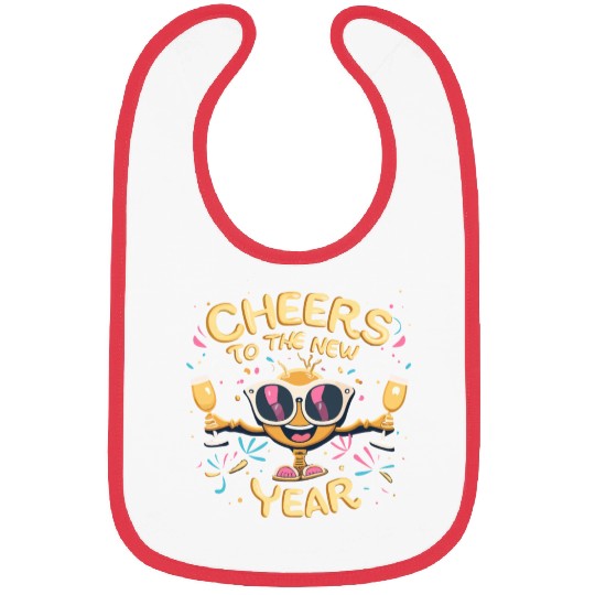 NYE Festive Cheers To The New Year Traditional Bibs