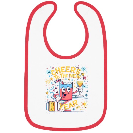 NYE Cheers To The New Year Happy Winter Holiday Bibs