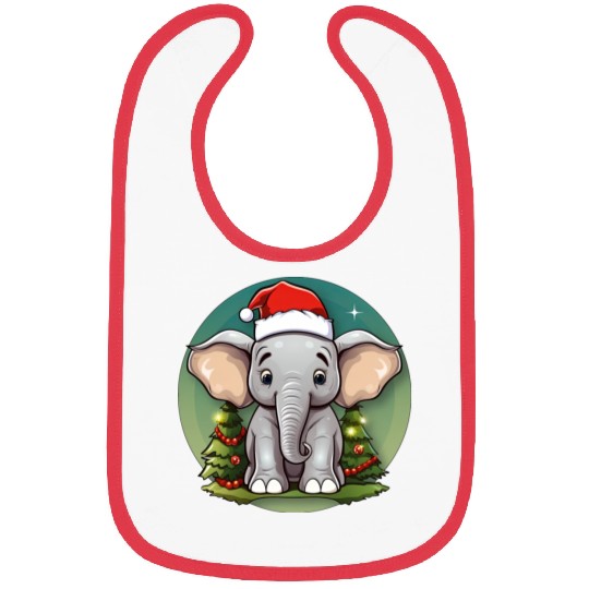Elephant Christmas Bibs