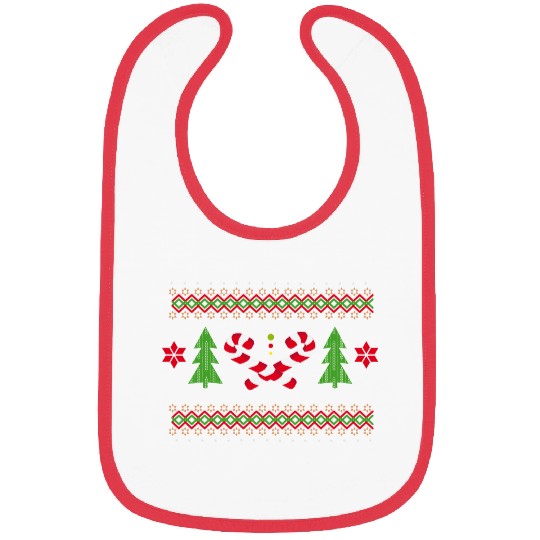 Candy canes pattern for Christmas Bibs