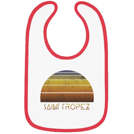Retro Saint Tropez Sunset Vacation Souvenir Bibs
