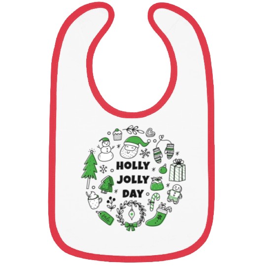Holly Jolly Day Bibs