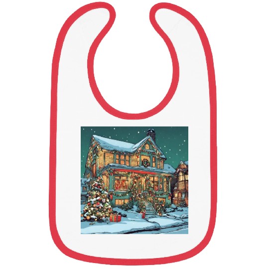 Christmas Decoration House Bibs