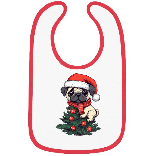 Christmas Pug - Adorable Tree Guardian Bibs