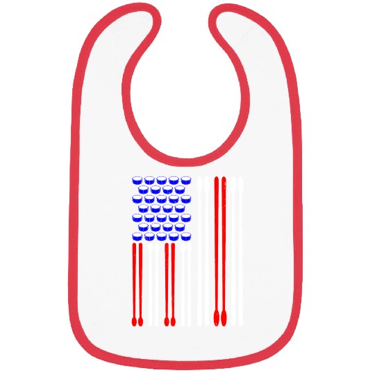 Druming Drummer usa flag for 4th of july Bibs