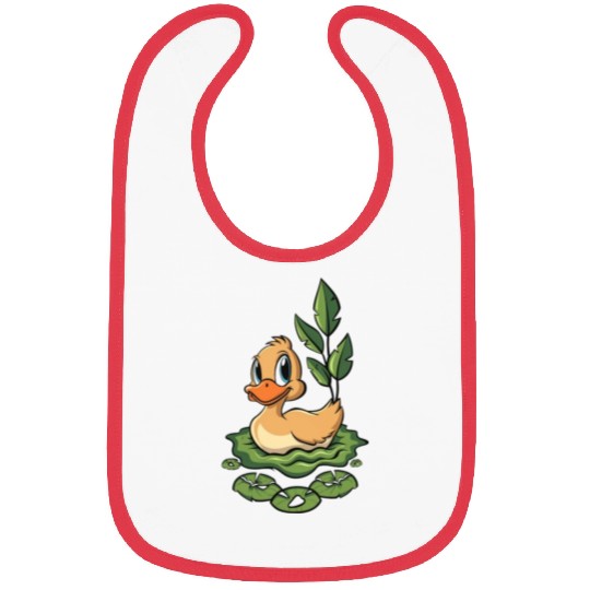 cute duck swimming in a swamp Bibs