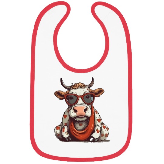 Chic and Playful Cow Bibs