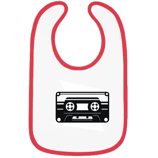 A vintage-inspired illustration of cassette tape Bibs