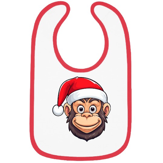 Christmas monkey Bibs