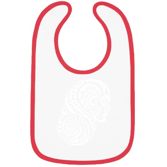 Authentic Maori Tattoo Artistry in white Bibs