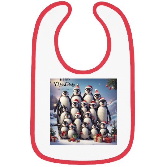 Christmas penguins Bibs