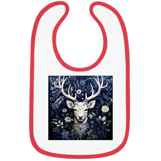 Enchanted Forest Deer Winter Bloom Bibs
