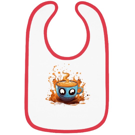 Coffee The Real Breakfast Of Champions white Bibs