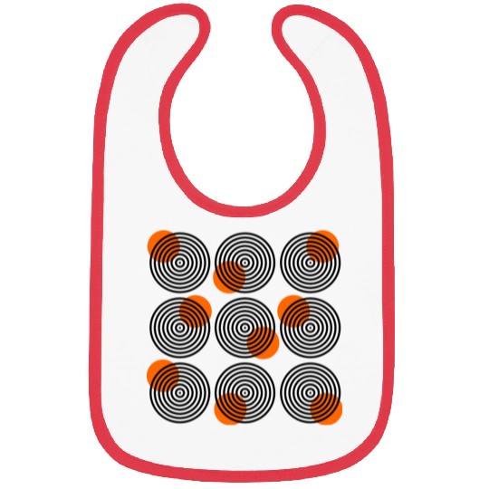 homelon goggle eyed orange dots Bibs