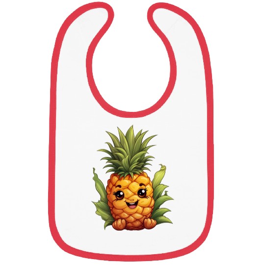 A charming kawaii style pineapple Bibs