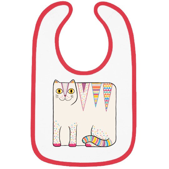 White Loaf Cat Bibs
