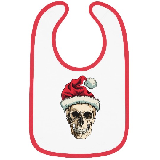 Christmas skull Bibs