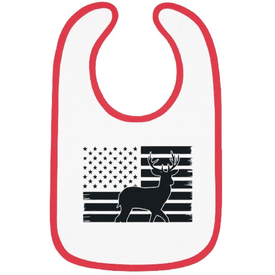 American Flag with Deer Bibs