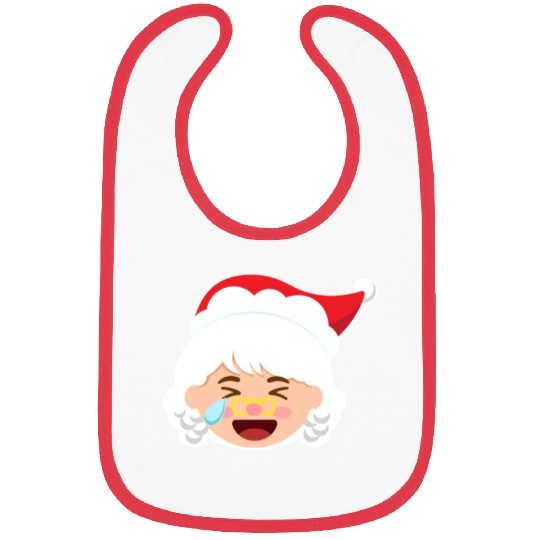 Mrs Claus Emoticons Cry Laughing Loud Christmasmrs Bibs
