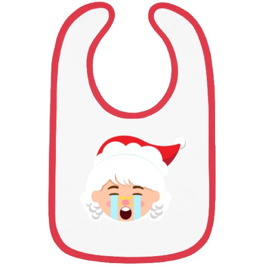 Mrs Claus Emoticons Crying Out Loud Christmasfunny Bibs