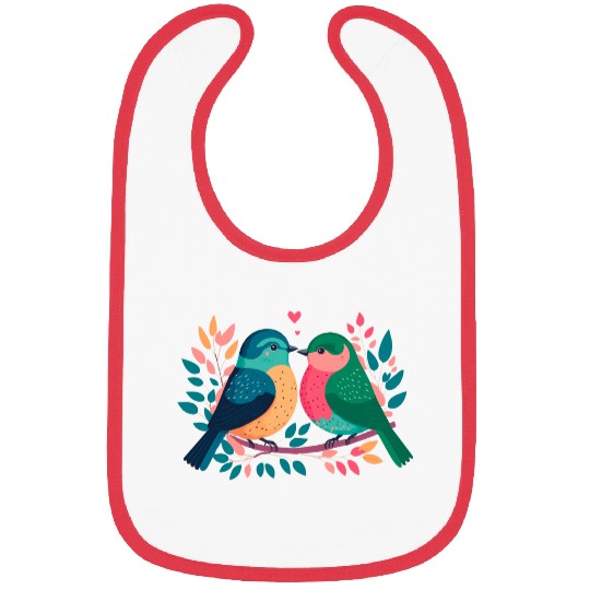 Colorful birds Bibs