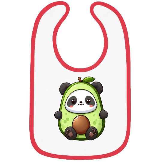 Panda in avocado costume Bibs
