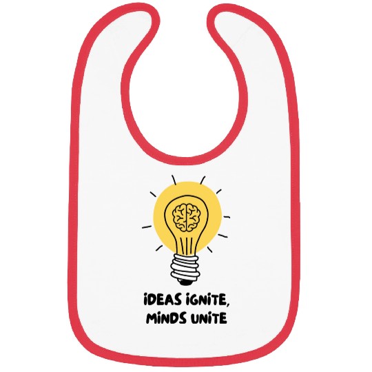 Lamp Bulb Brain Idea Yellow - Creative Spark Bibs